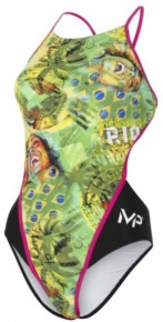 Michael Phelps Corco Lady Open Back Green/Yellow