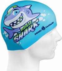 Mad Wave Mad Shark Swim Cap Junior