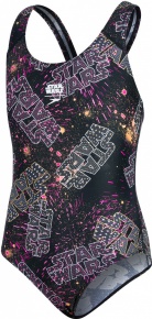 Speedo Allover Digital Splashback Girl Black/Blaze/Papaya/White Speedo Allover Digital Splashback Girl Black/Blaze/Papaya/White