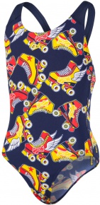 Speedo Allover Splashback Girl Navy/Pure Orange/Pure Yellow Speedo Allover Splashback Girl Navy/Pure Orange/Pure Yellow