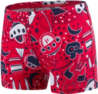 Speedo Essential Allover Aquashort Boy Risk Red/Navy/White Speedo Essential Allover Aquashort Boy Risk Red/Navy/White
