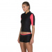 Speedo Hydractive Rash Top Black/Psycho Red/Oxid Grey