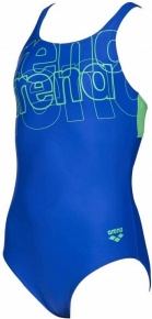 Arena Spotlight Swim Pro Back One Piece Junior Neon Blue/Golf Green
