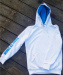 BornToSwim Sweatshirt Hoodie Junior White/Turquoise