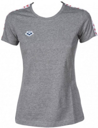 Arena W T-Shirt Team Grey Melange/White/Red