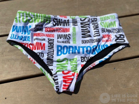 BornToSwim Logo Brief White