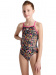 Arena Girls Swimsuit Lightdrop Back Allover Freak Rose/Black/Multi