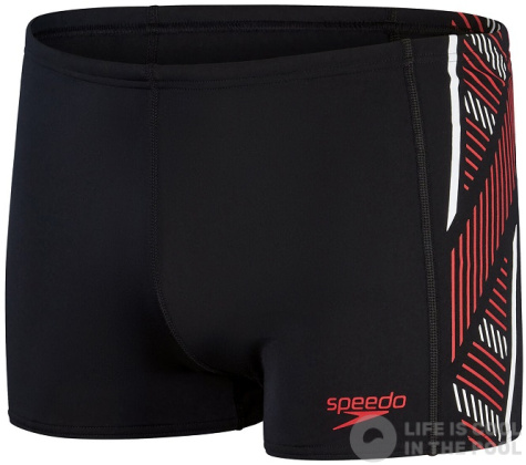 Speedo Tech Panel Aquashort Black/Fed Red/White