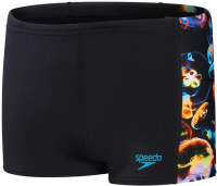 Speedo Digital Panel Aquashort Boy Black/Hypersonic Blue/Orange/Lumo Green