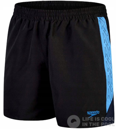 Speedo Hyper Boom Splice 16 Watershort Black/Beach Blue/True Navy