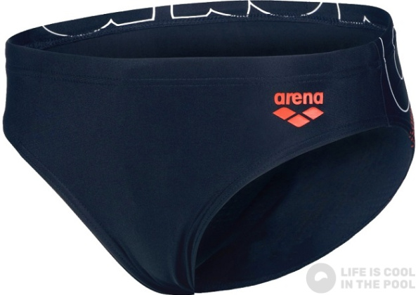 Arena Boys Swim Brief Graphic Navy