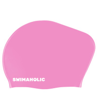 Gorro de baño infantil para cabello largo Swimaholic Long Hair Cap Junior Rosa