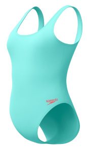 Speedo Textd Belted Deep U-Back 1 piece Blue