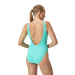 Speedo Textd Belted Deep U-Back 1 piece Blue