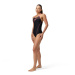 Speedo Medley Logo 1 Piece Black/Salmon Pink