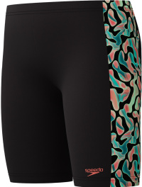 Speedo Digital Allover Panel Jammer Black / Green / Red