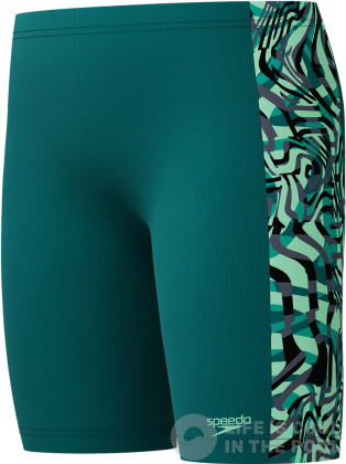 Speedo Digital Allover Panel Jammer Green