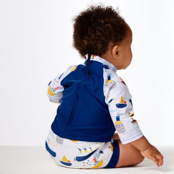 Splash About Happy Nappy Sunsuit Tug Boats