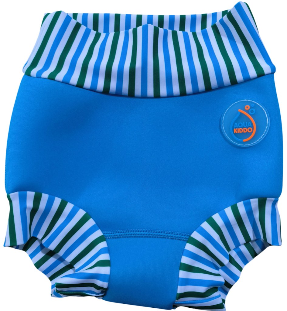 Trajes de baño infantiles para niños AquaKiddo Swim Nappy Neon Blue